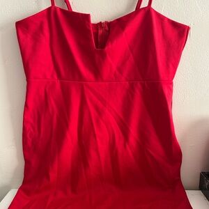 Vibrant Red Sleeveless Dress